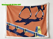 Hermes Modern Horse Show Jumping Flannel Throw Blanket for Wall Decor IMG_5458